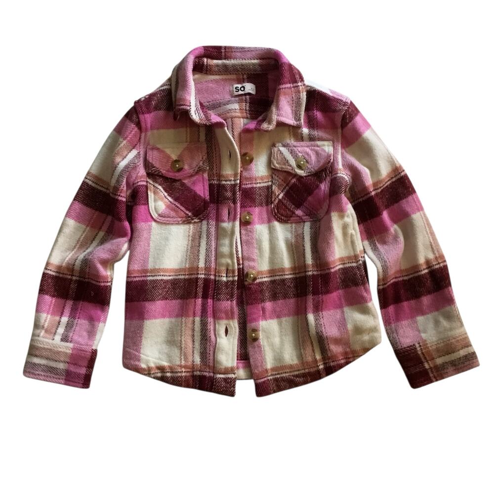 SO pink plaid shacket